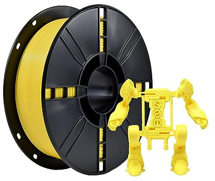 iBOSS PLA Filament 1,75 mm, hartes 3D-Druckerfilament PLA, Maßgenauigkeit +/- 0,02 mm, 1 kg Spule (2,2 Pfund) 3D-Druckfilament für 3D-Drucker, gelb