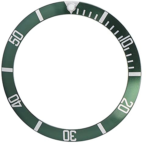 ANKROYU Uhreneinsatzring, Aluminium Uhrenlünetteneinsatz, Digitaler Marker, Uhrenring, Ersatzuhr, Professionelle Lünetteneinsatzringteile, Uhrenreparatur, Lünetteneinsatzringteile(Grün)