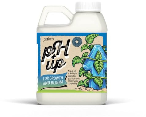 Régulateur de pH Xpert Nutrients Ph Up (250ml) - Augmente le pH Pendant les Phases de Croissance et de Floraison, Pour Tous les Types de Substrats et Toutes les Cultures