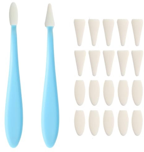 CRLLDPM 2 Stück Papierwischer, Schwammwischer Stifte, Skizzenwischstifte, Löschschwammwerkzeug, Sketch Wiping Pen, Paper Art Blenders, Mit 20pcs Ersatzköpfen, Für Malen und Skizzieren