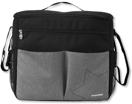 SONARIN Multifunktionale Baby Wickelrucksack Wickeltasche Kinderwagentasche,Große Kapazität Wasserdichte Babytasche Tragbare Reise Wickeltasche Rucksack mit Kinderwagen Riemen(Schwarz)