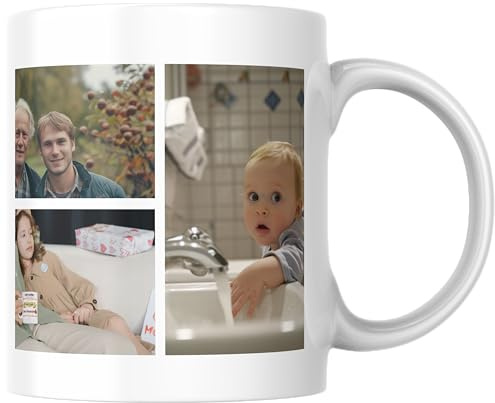 fapadjo Tasse Personnalisable, Mug Personnalisé, Cadeau Personnalisé, Cadeau Homme et Femme Original | 2 à 7 photos (6 Photos)