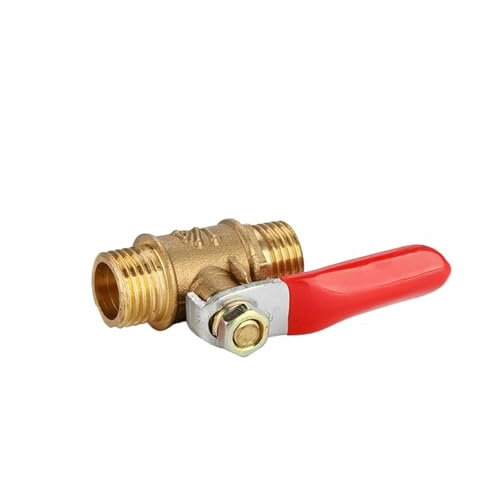 Plumbing Fittings Male 1/4 3/8'' 1/2'' Male BSPT Full Ports Brass Ball Valve Two Way Connection Air Water Gas(1/2)
