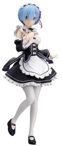 Banpresto Figurine d'action REM Re:Zero, Starting Life in Another World, Glitter&Glamours, Maid Ver 24 cm, BP28785P Multicolore, Figurine à Collectionner, idéale pour Les Fans d'anime