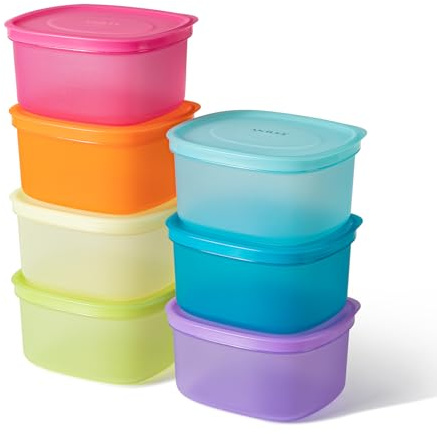 ANJUKE 7 Packs Food Storage Containers with Lids 900ml/29oz Airtight & Stackable Meal Prep Containers Reusable | School Lunch Boxes | freezer containers