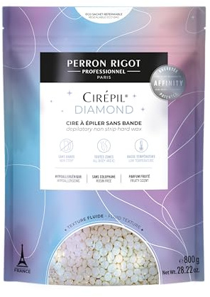 Perron Rigot Heißwachs Wachsperlen Diamond, Hypoallergen, für empfindliche Haut, Haarentfernung ohne Vlies Streifen, vegan