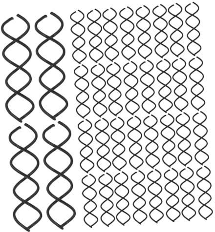 BIUDECO 50pcs Spiral Hair Pins Spiral Hair Pin Bun Clip round Tips Non-scratch Plastic Secure Hold