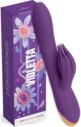MySecretCase Consolador Doble - Vibradores Dobles, Vibradorador Clitoris, Consoladores.. para Mujer con Vibración, Vibrador Conejo, Estimulador Clítoris Femeninos, Estimuladores Dobles (Lila)