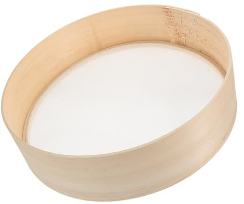 MAGICLULU Feines Mehlsieb Aus Massivem Holz Feines Maschensieb Zum Backen Effizientes Mehlsieben Ohne Klümpchen Langlebiges Küchensieb Und Puderzucker Handlicher Haushaltssieb