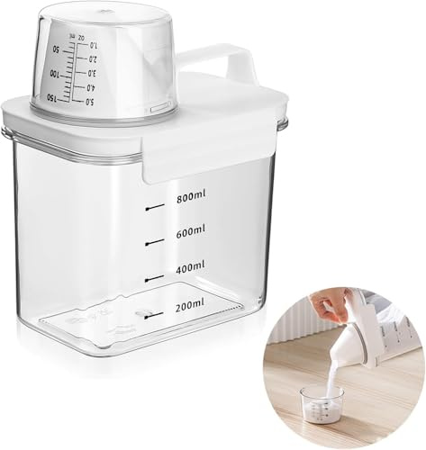 Waschmittel Aufbewahrung, 1100ML Waschmittelbox, Waschpulver Dose, Waschpulver BehäLter, für Wäscheparfüm,Waschpulver
