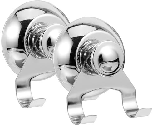 NUOBESTY 5 Series Gancho De Ventosa De Vacío Muro Baño Manos Taza De Gancho Percha Ganchos De Copa Retoños Gancho De Ventosa Para Colgar Ganchos Con Ventosa Silver El Plastico 2 Piezas X 5