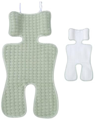 Genérico Colchoneta Almohadilla Refrescante De Bebé, Transpirable, Hipoalergénica, Lavable. para Cochecitos Y Sillas De Paseo, 70x34 Cm (Azul, Rosa Y Verde)