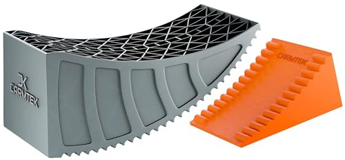 CARMTEK Camper Leveler 1-Pack Set | 6 Inch RV Levelers for Travel Trailers with Wide-Spread Dual Axles | Faster RV Leveling System Than RV Leveling Blocks | RV Accessories