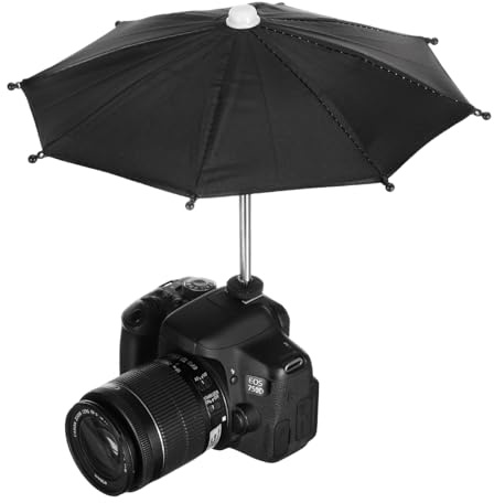 PATIKIL Camera Umbrella, 10.6 Inch Sunshade Camera Hot Shoe Umbrella Rain Cover Protector for Nikon, Black