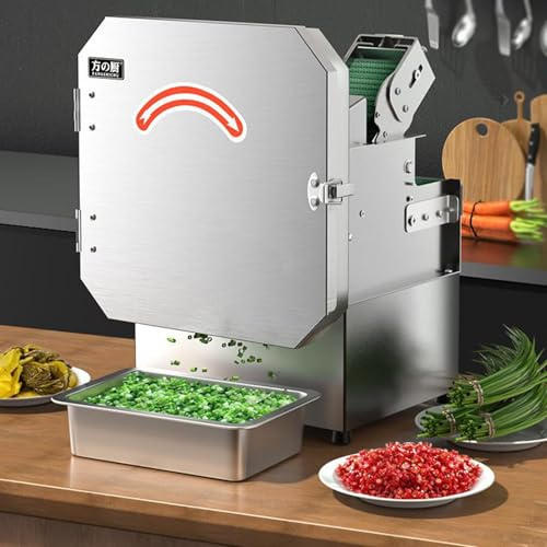Coupe-légumes électrique, trancheuse à oignons verts et hachoir à oignons nouveaux de qualité professionnelle, machine à couper les poireaux à grande vitesse pour l'ail, le gingembre, le piment