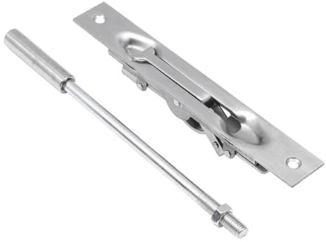 Healeved Catenaccio per Porte in Acciaio Inox Spesso 6 Pollici Serratura di Sicurezza Scorrevole per Porte e Finestre Blocco Resistente per Cancelli e Mobili Montaggio Stabile