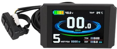 Naroote Pantalla LCD para Bicicleta Eléctrica, Panel de Control Colorido para Scooter con Pantalla LCD Eléctrica, Computadora con Cable SM para Bicicleta de Montaña