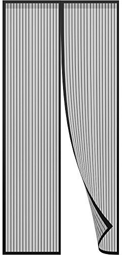 FREILUFTRAUM Magnet Fliegengitter Tür Vorhang I Türvorhang Moskitonetz Terrassentür Fliegennetz Insektenschutzgitter für Türen I Balkon Insektenschutz Tür-Vorhang Magnet 90 x 210 cm, schwarz
