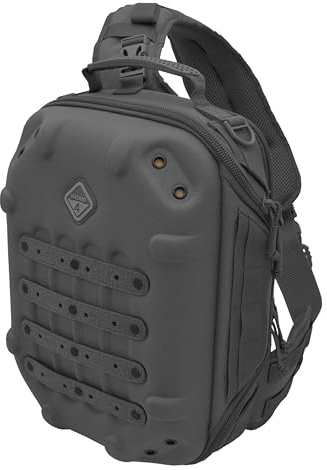 HAZARD 4 Hibachi - Light Shell Sling Pack, Multi-Use Divider Panel Molle Tactical Backpack (15L) - Black