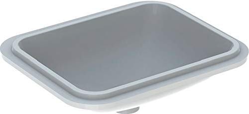 Geberit VariForm Lavabo sottopiano Rettangolare, 450x350mm, Senza Foro per Rubinetto, Senza sfioratore, Senza sfioratore, colorazione: Bianco, con KeraTect - 500.763.00.2