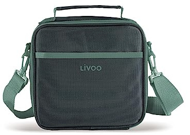 LIVOO SEP126V Sac à Repas Isotherme, Lunch Box | Avec 3 Boîtes Alimentaires Hermétiques 580 ml Incluses | Vert