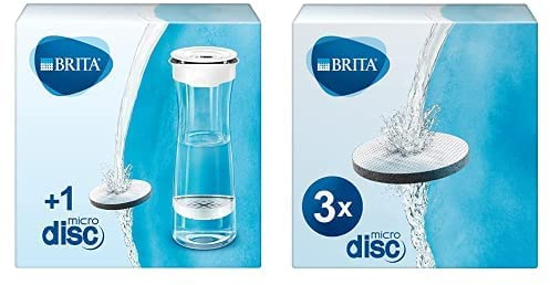 Brita Fill&Serve Bottiglia filtrante + Brita MicroDisc 1020107 Dischi Filtranti per Acqua