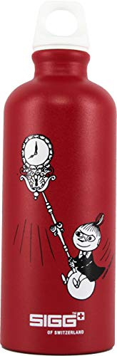 Sigg - Alu Trinkflasche Kinder - Moomin Littly MY - Auslaufsicher - Federleicht - BPA-frei - Klimaneutral Zertifiziert - Rot - 0,6L