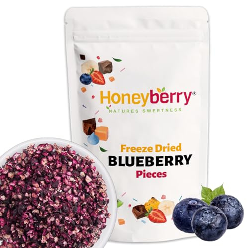 Arándanos Azules Liofilizados en Trozos 250g — Fruta Liofilizada sin Azúcar ni Aditivos — Arándanos Deshidratados — Para Repostería, Muesli, Topping, Smoothie y Postres