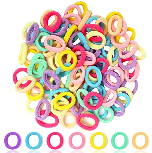Cooetr Haargummi Baby - Soft Mehrfarbig Haargummi für Mädchen und Kleinkinder, 100 Stück
