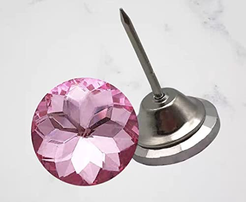 Nähknöpfe Polsterdekoration Nägel Sofanägel DIY Handwerk, 20 Stück Kristallknopf 20 mm Diamant Kristall Polsternägel Reißnägel Sofa Kopfteil Nähknöpfe Wanddekoration (Farbe: C, Größe: 20 mm 20 Stück)