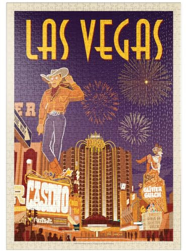 MyPuzzle Las Vegas: Viva Vintage Vegas, Vintage Poster - Premium 1000 Teile Puzzle - MyPuzzle Sonderkollektion von Anderson Design Group