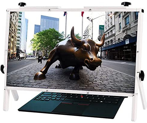 AKAZI Computer Laptop Screen Magnifier, Desktop Screen Magnifying Glass, Compatible with Laptops, Mobile Phones Office Supplies, Clear Projector Screen Magnifying