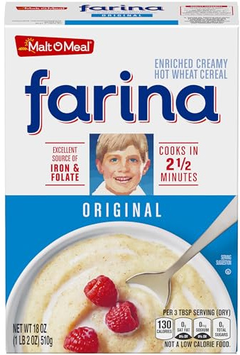 Malt-O-Meal Farina Original Breakfast Cereal, Quick Cooking, 18 oz Box