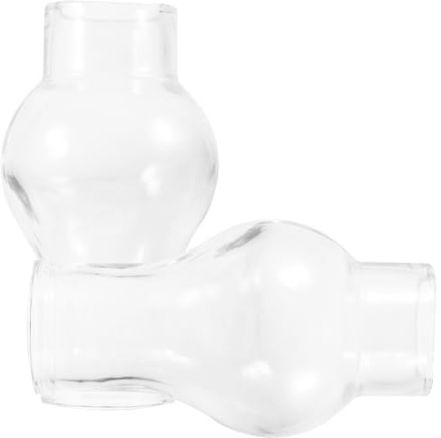BESTonZON Lot de 2 Abat-jours en Verre pour Lampe à Huile Rétro Style Vintage