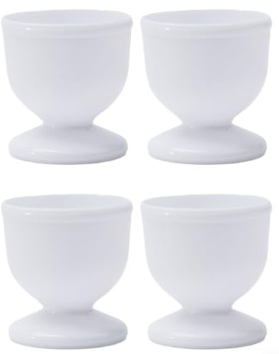 ReachMall Portauova in plastica bianca, 4 pezzi/8 pezzi, per la colazione in cucina (4 pezzi), 7G5T2NIRXNL42J5WMBMPUN