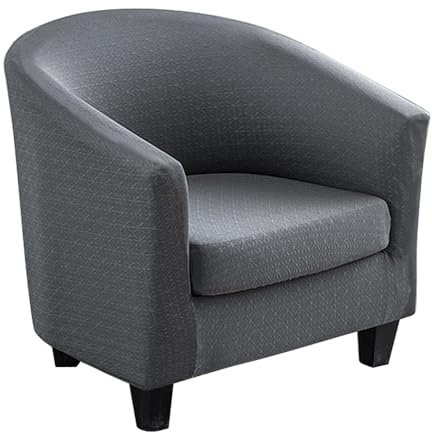 Meigeh Sesselbezug Stretch Clubsessel Sesselschoner 2 Stück Sesselhusse Sesselüberwurf für Tullsta Stuhl Cocktailsessel Schonbezüge Dunkelgrau