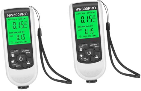 SOLUSTRE 2stücke Gauge Car Coating Thickness Präziser Lackprüfer Mit Auflösung Für Auto Und Metallbeschichtungen Messbereich Und Tragbar Für Werkstätten Und Industrielle Anwendungen