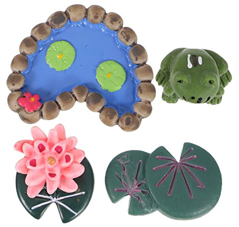 Parliky 12stücke Miniatur Lotus Teich Ornament Garten Dekoration Fee Schale Blumen Für