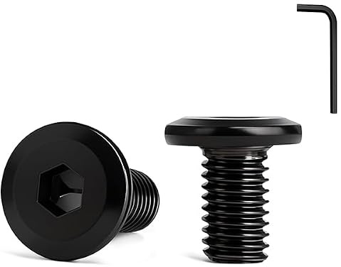 50 Stück M6x10 Schrauben, Flachkopf-Inbusschrauben | Schwarz oxidiert, Vollgewinde, Hochfester Kohlenstoffstahl, inkl. Inbusschlüssel