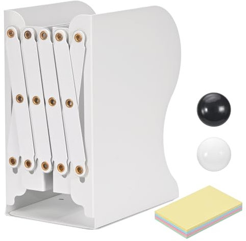 Szaboviktoria Buchstützen für Regale, verstellbares und erweiterbares Bücherregal, rutschfeste robuste Buchstütze für Zuhause, Zeitschriftenhalter Bücherregal für Schule, Buchhalter