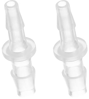 PATIKIL 2pcs Conector de Manguera para Acuario, Accesorio Recto de Púas de Plástico Empalmador Adaptador de Tubo Reductor de Empalme Conexión para Aire Agua Tubería Jardín Riego, 6x3mm