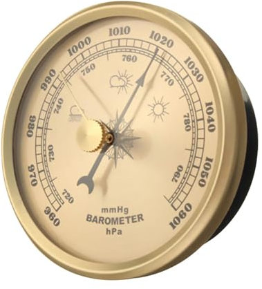 Barometri per la Casa - Barometro Tradizionale con Quadrante 3 in 1 con Temperatura e Umidità, Termometro Igrometro a Parete per Patio, Parete o Decorativo, Termometro Rotondo da Appendere Diametro 70