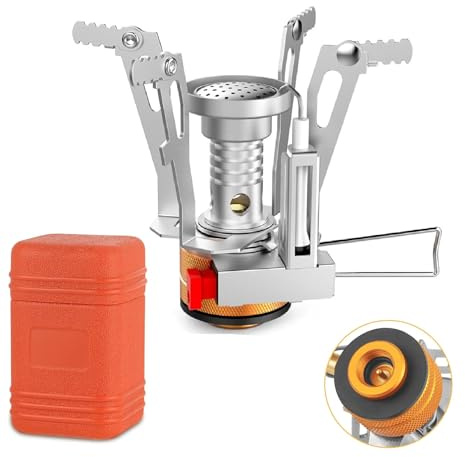 Aiyraa Mini Gaskocher 3000W Outdoor mit Piezozündung Tragbar und Kompakt