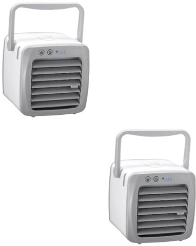 Cabilock Lot De 2 Mini Refroidisseurs D'Air Humidificateurs D'Air Climatiseurs Portables Mini Refroidisseur Petit Humidificateur Petit Refroidisseur Humidificateur Portable