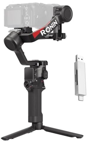 DJI RS 4, 3-Axis Gimbal Stabilizer for DSLR and Mirrorless Cameras Canon/Sony/Panasonic/Nikon/Fujifilm, 2nd-Gen Native Vertical Shooting, 2-Mode Switch Joystick, Teflon Axis Arms, Camera Gimbal