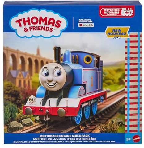 Thomas & Friends Motorized Engine Multipack by Fisher-Price | Includes Battery-Powered Thomas, Percy & James Toy Trains with their Cargo Tenders for Preschoolers (Amazon Exclusive)