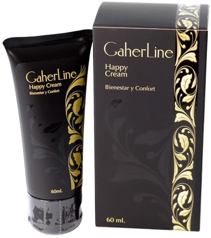 GaherLine Happy Cream Crema Facial Antiarrugas Neurocosmética Sensorial con Lipo Péptidos y Protección Solar, Acción Calmante, Relajante Muscular y Antioxidante, Aporta Bienestar y Confort
