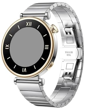 18 Mm Metallarmband I Rostfritt Stål Passar For HUAWEI WATCH GT 4 41 Mm Länkarmband Klockband Passar For Garmin Forerunner 265S 255S/Venu 3S Band(Silver)