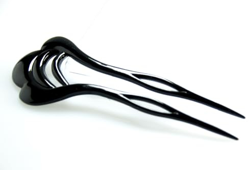 1Stk Haarnadel gewellt 11cm in schwarz - Made in Germany - WeLoveBeads
