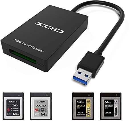 XQD Lector tarjetas, Rocketek XQD Lector Compatible con la tarjeta Sony X / X Series Mark XQD de Sony, Lexar 2933x / 1400x USB Mark XQD Card para Windows / Mac OS. USB 3.0 XQD memoria Lector tarjetas